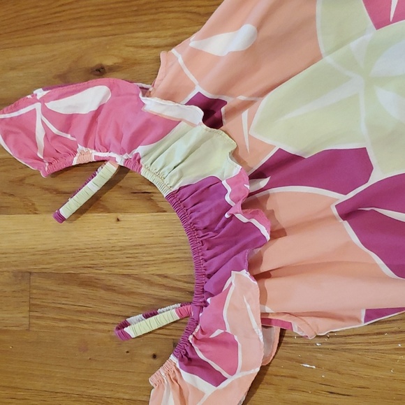 Tea Collection Ruffle Neck Dress Girls 8 - Picture 3 of 5